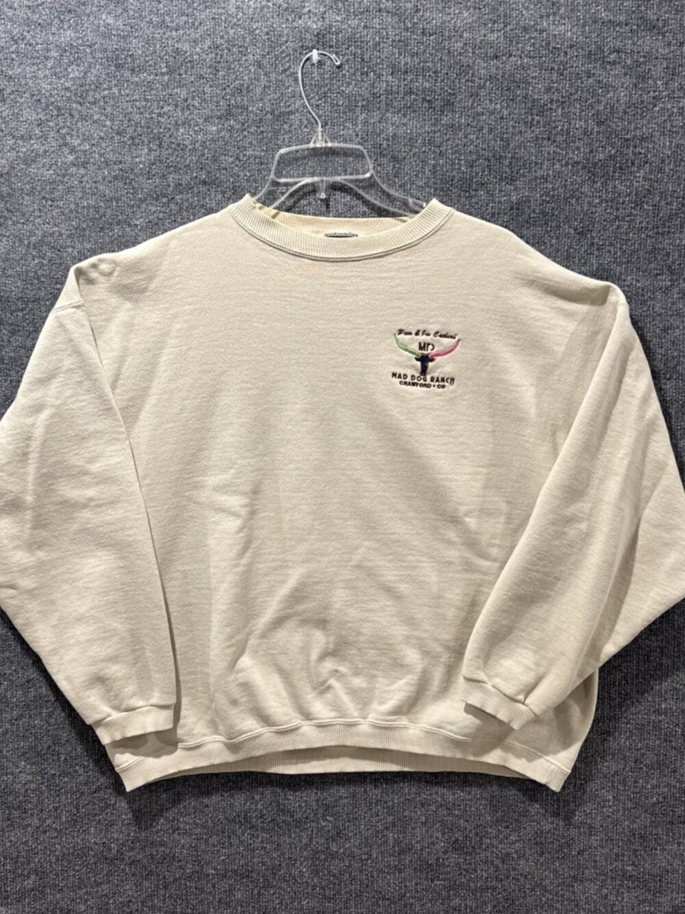 Habitat Beige 00 S Mad Dogs Ranch Joe Cocker Pullover Crewneck Men Sz 2XL